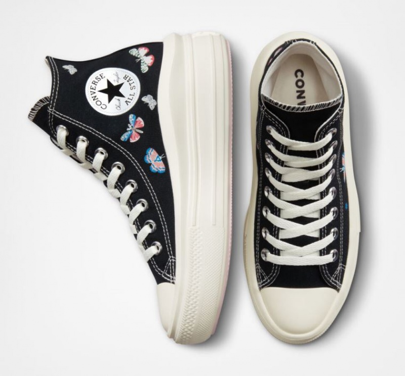 Tenis Plataforma Converse Chuck Taylor All Star Move Butterfly Wings Mujer Negras | COLOMBIA O4758H