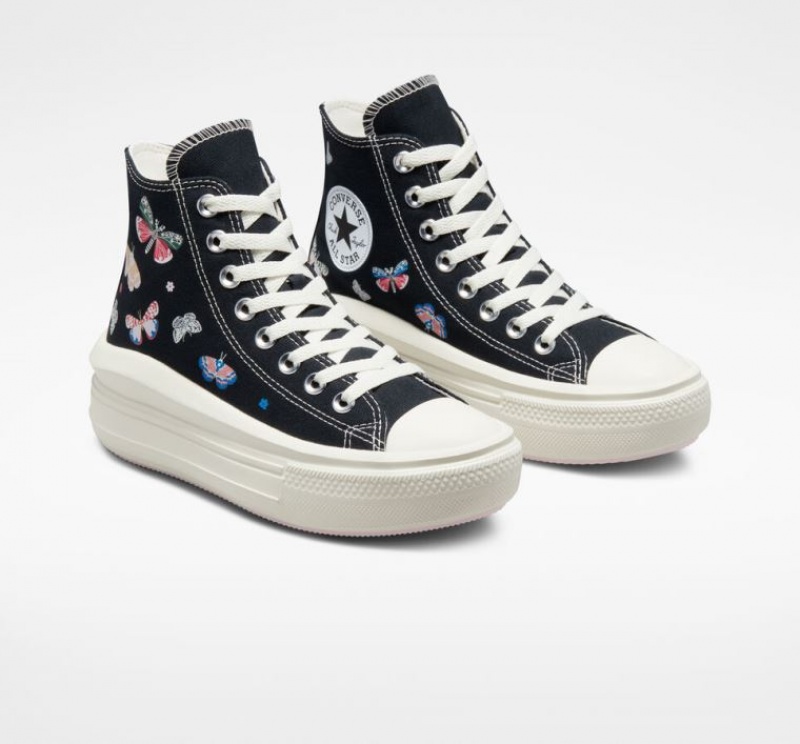 Tenis Plataforma Converse Chuck Taylor All Star Move Butterfly Wings Mujer Negras | COLOMBIA O4758H