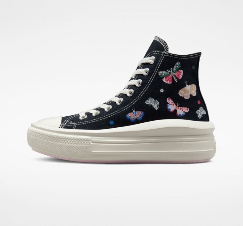 Tenis Plataforma Converse Chuck Taylor All Star Move Butterfly Wings Mujer Negras | COLOMBIA O4758H