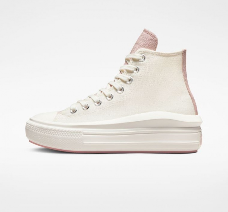 Tenis Plataforma Converse Chuck Taylor All Star Move Tonal Materials Mujer Blancas | COLOMBIA E0461V