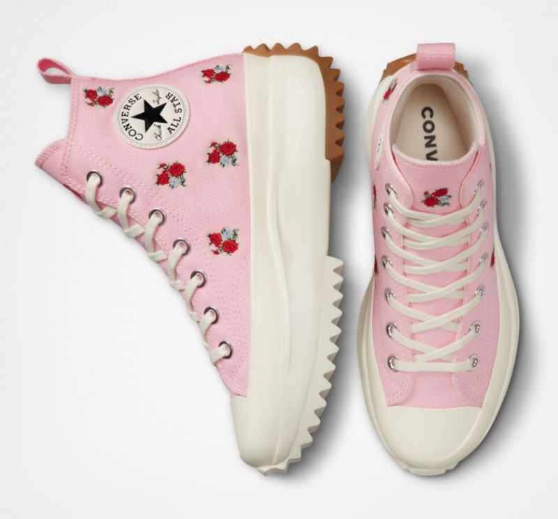 Tenis Plataforma Converse Run Star Hike Embroidered Floral Mujer Rosas | COLOMBIA W8460P