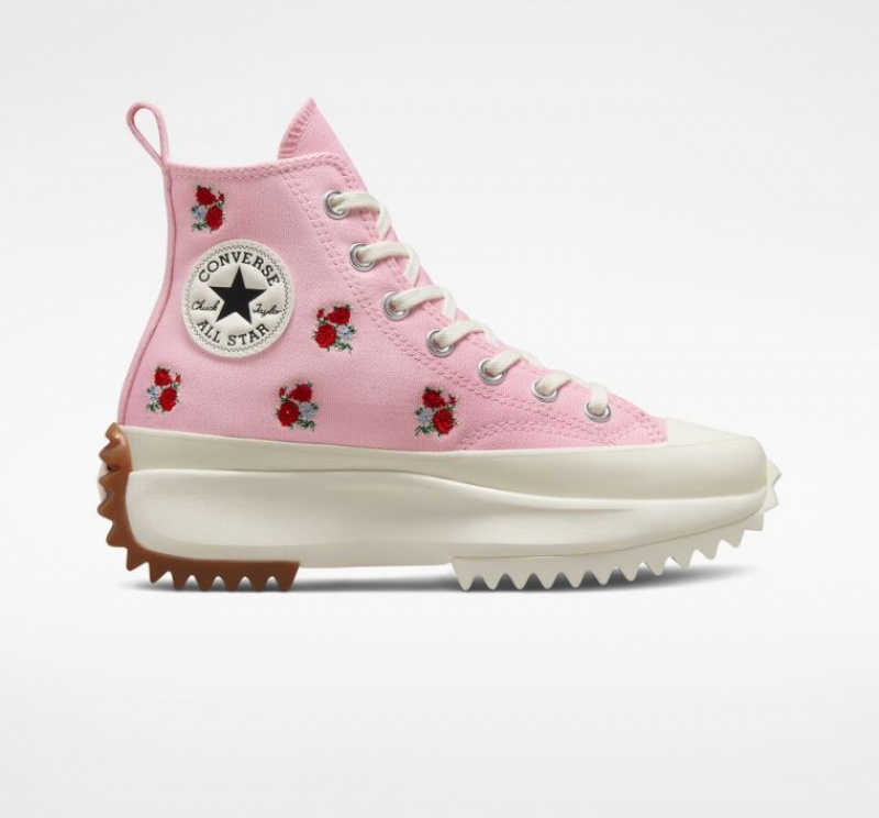 Tenis Plataforma Converse Run Star Hike Embroidered Floral Mujer Rosas | COLOMBIA W8460P