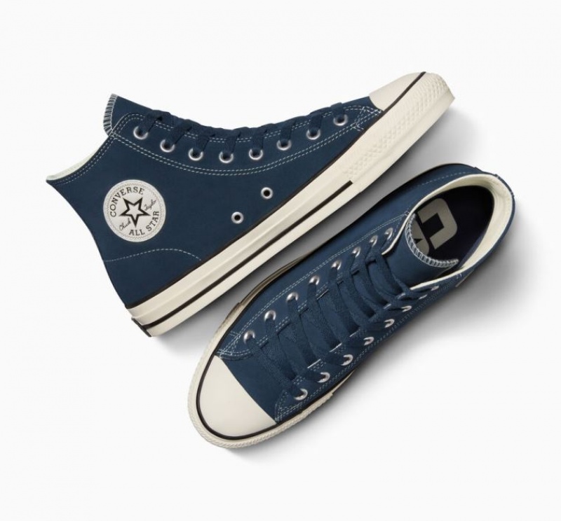 Tenis Skate Converse Chuck Taylor All Star Pro Suede Mujer Azul Marino | COLOMBIA S1695Y