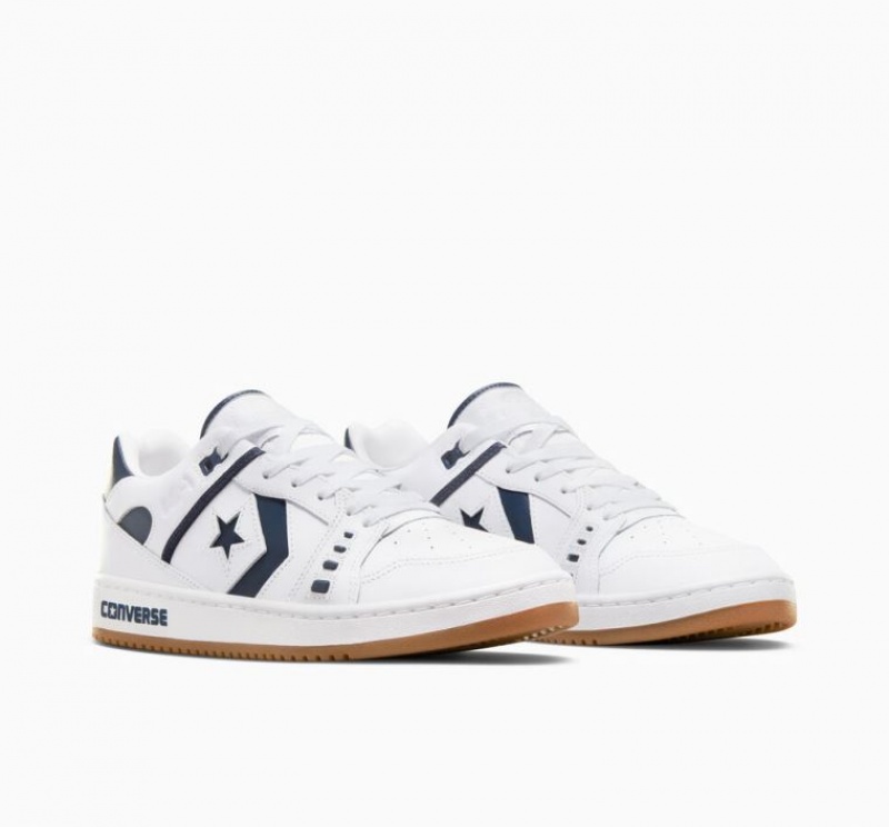 Tenis Skate Converse Cons AS-1 Pro Hombre Blancas Azul Marino | COLOMBIA J0263K