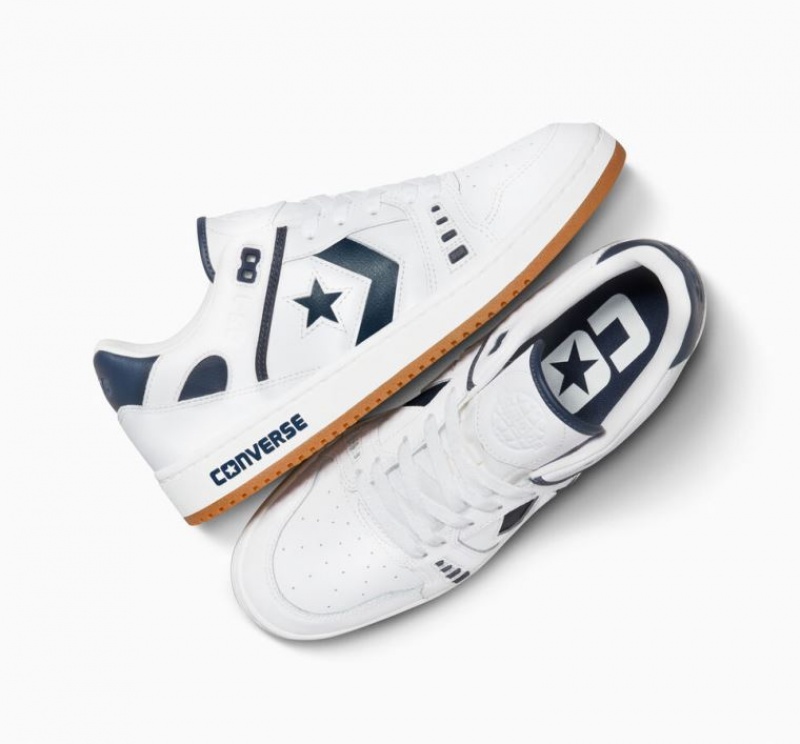 Tenis Skate Converse Cons AS-1 Pro Hombre Blancas Azul Marino | COLOMBIA J0263K