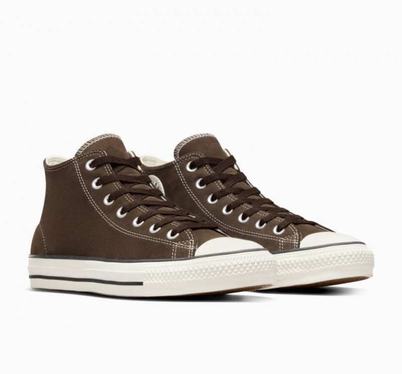 Tenis Skate Converse Cons Chuck Taylor All Star Pro Classic Suede Hombre Marrones Oscuro | COLOMBIA B2691O