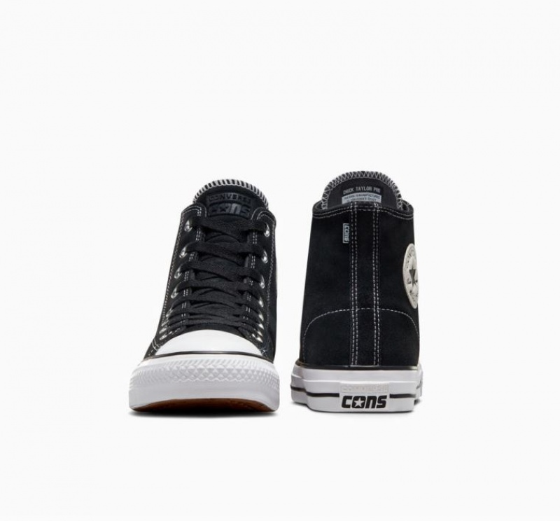 Tenis Skate Converse Cons Chuck Taylor All Star Pro Suede Hombre Negras | COLOMBIA A8164D