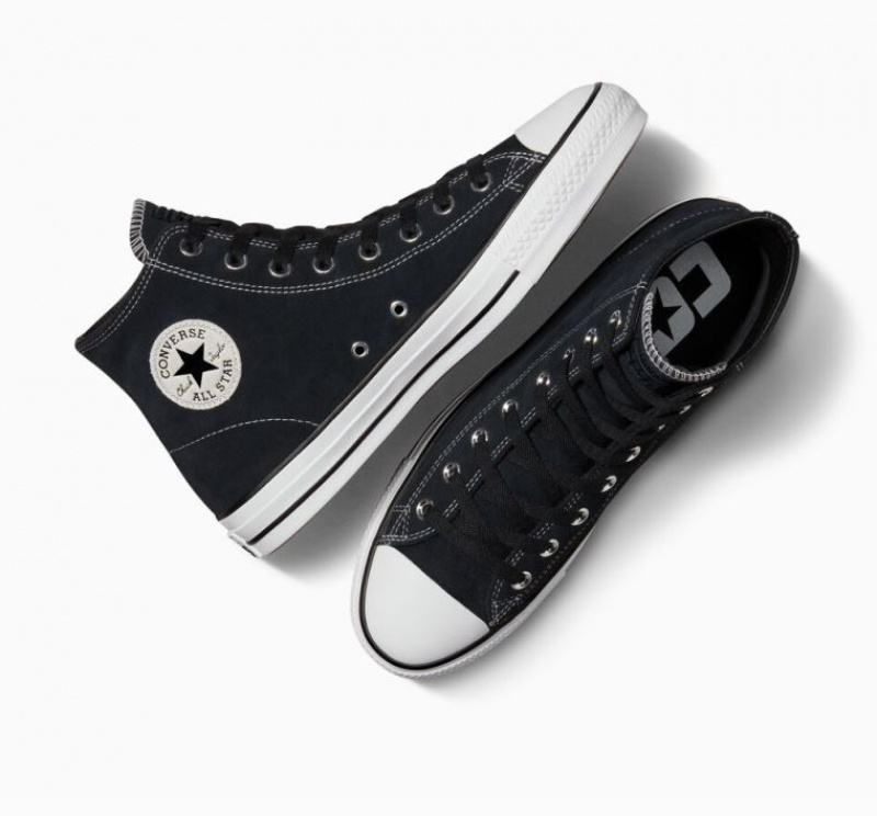 Tenis Skate Converse Cons Chuck Taylor All Star Pro Suede Hombre Negras | COLOMBIA A8164D