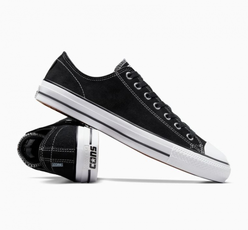 Tenis Skate Converse Cons Chuck Taylor All Star Pro Suede Hombre Negras | COLOMBIA D6895F