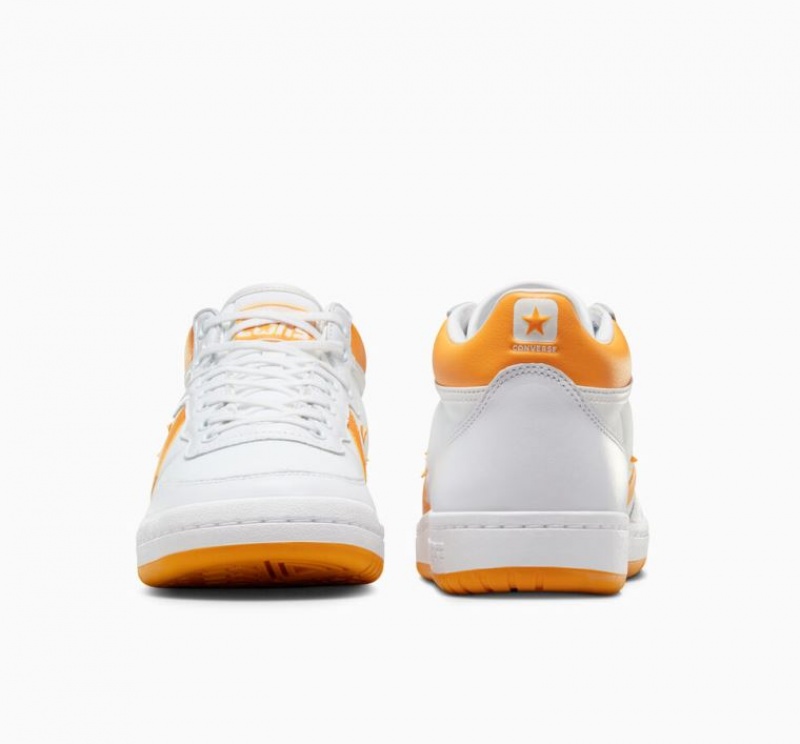 Tenis Skate Converse Cons Fastbreak Pro Leather Hombre Blancas Amarillo Claro | COLOMBIA X0374E