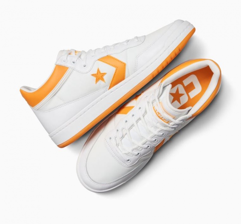 Tenis Skate Converse Cons Fastbreak Pro Leather Hombre Blancas Amarillo Claro | COLOMBIA X0374E