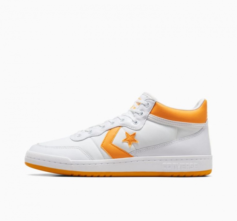 Tenis Skate Converse Cons Fastbreak Pro Leather Hombre Blancas Amarillo Claro | COLOMBIA X0374E