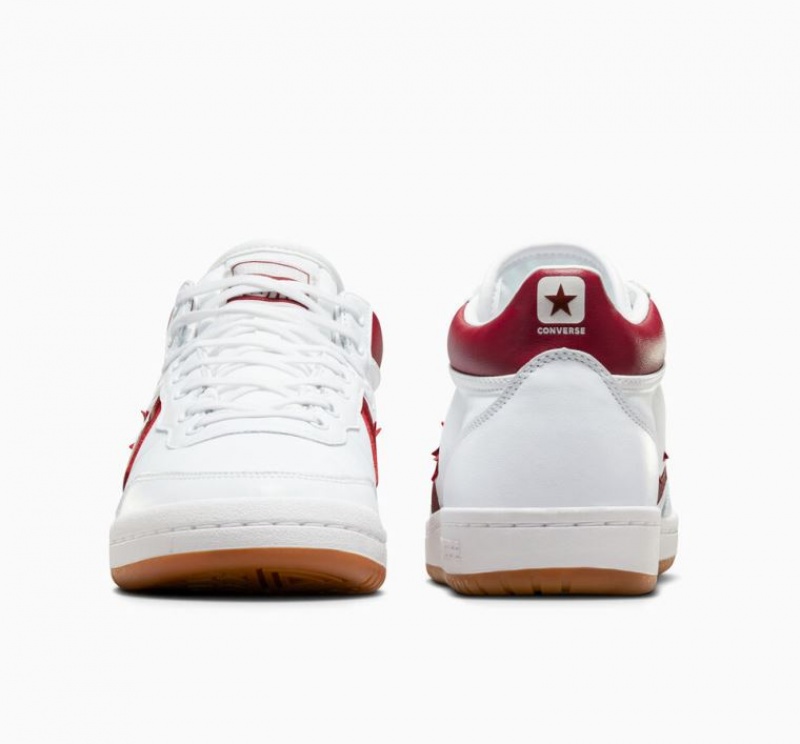 Tenis Skate Converse Cons Fastbreak Pro Leather Hombre Blancas Rojas | COLOMBIA R1702Q