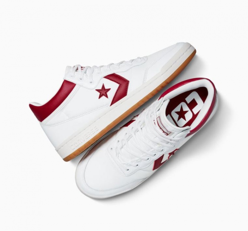 Tenis Skate Converse Cons Fastbreak Pro Leather Hombre Blancas Rojas | COLOMBIA R1702Q