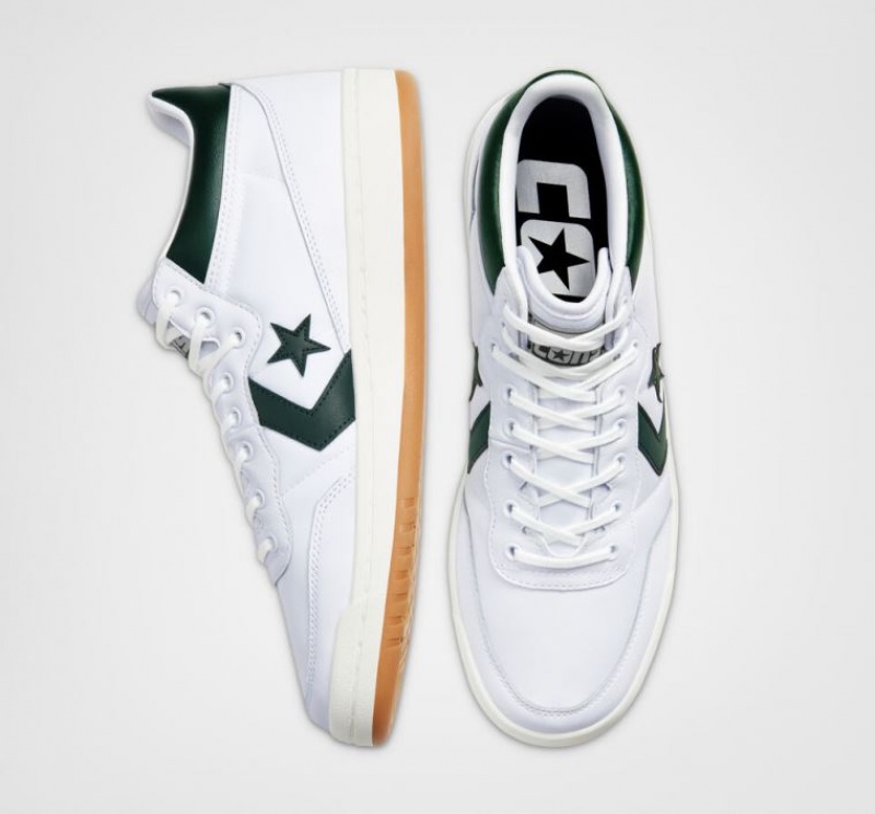 Tenis Skate Converse Cons Fastbreak Pro Leather Hombre Blancas Verde | COLOMBIA Y9438P