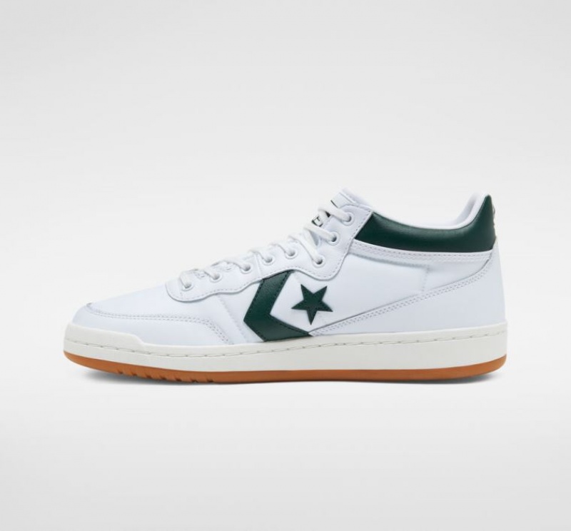 Tenis Skate Converse Cons Fastbreak Pro Leather Hombre Blancas Verde | COLOMBIA Y9438P