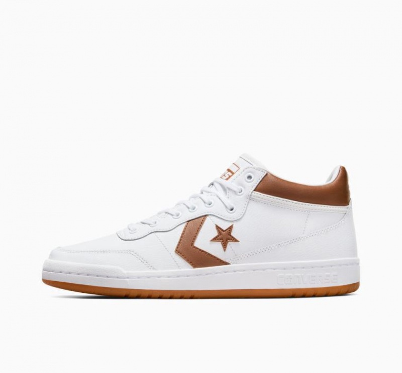 Tenis Skate Converse Cons Fastbreak Pro Leather & Nylon Hombre Blancas Marrones | COLOMBIA A4719Z