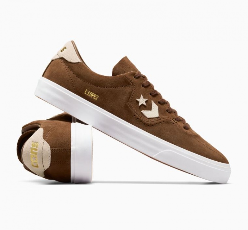 Tenis Skate Converse Cons Louie Lopez Pro Suede Hombre Marrones | COLOMBIA W3507T