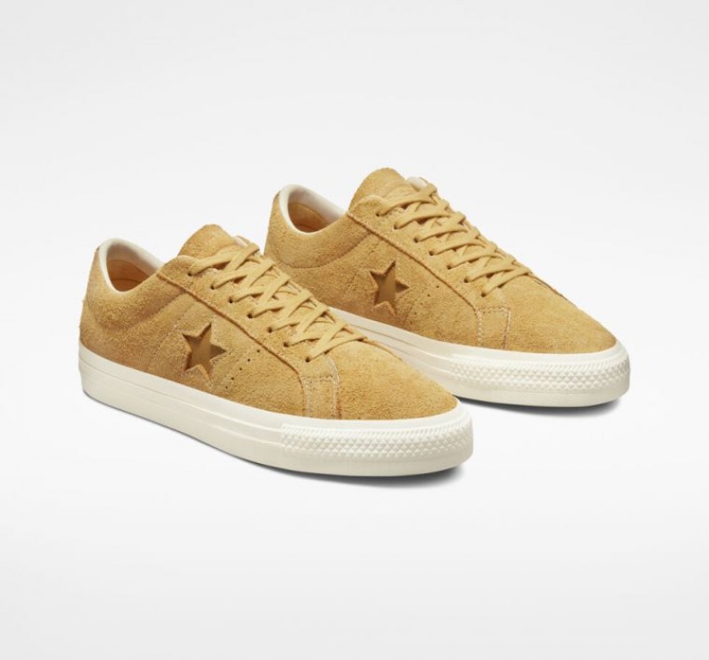 Tenis Skate Converse Cons One Star Pro Vintage Suede Hombre Doradas | COLOMBIA L4912B