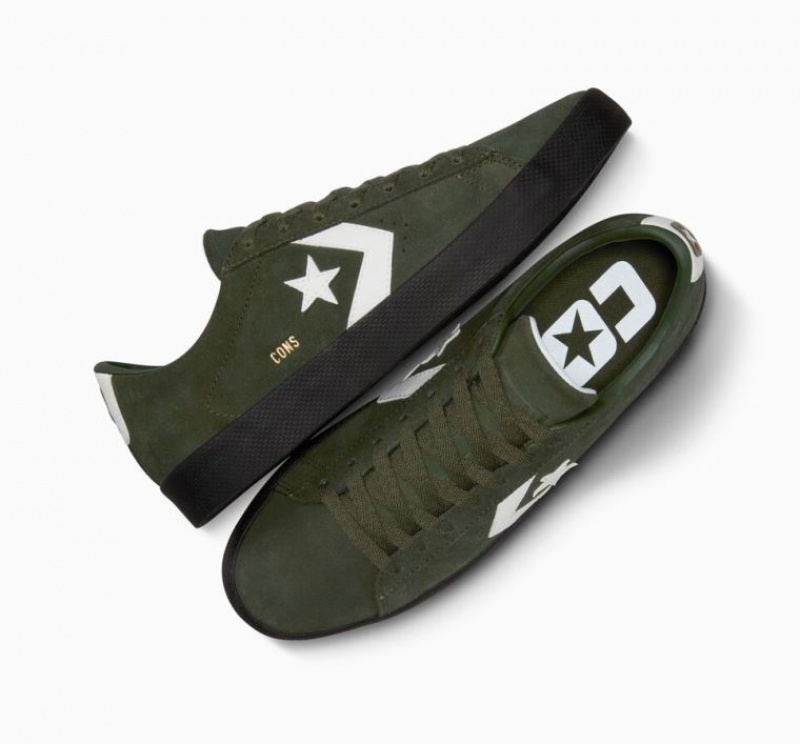 Tenis Skate Converse Cons Pl Vulc Pro Suede Mujer Verde Oscuro | COLOMBIA H9083R